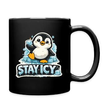 Stay Icy Pinguin - Mug uni - noir - Droite