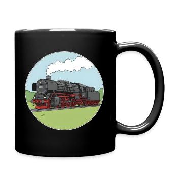 Steam Locomotive Locomotive Railway Locomotive Br01 - Full Colour Mug - black - Right