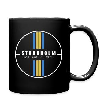 Coordonnées de Stockholm - Mug uni - noir - Droite