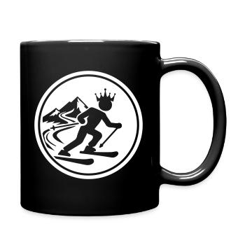 Ski King Skiing - Full Colour Mug - black - Right