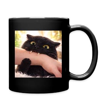 Morsure de chat espiègle – Drôle de « baisers avec Z » - Mug uni - noir - Droite