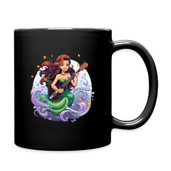 Musicien de mer à la guitare - Mug uni - noir - Droite