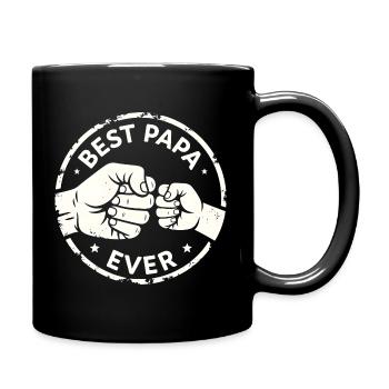 Best Papa Ever Fist Bump Dad Design - Full Colour Mug - black - Right