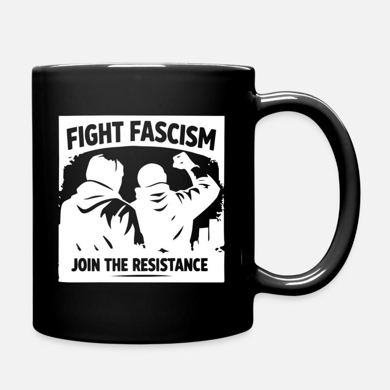 Silhouette antifasciste Lutte contre le fascisme Résistance - Mug uni - noir