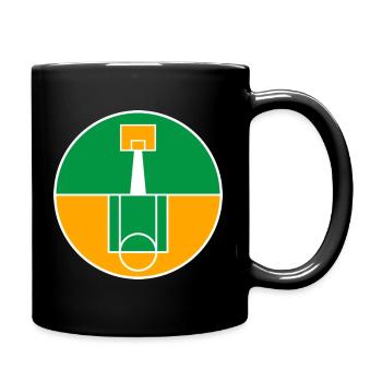 Circular Basketball Court Emblem - Full Colour Mug - black - Right