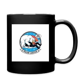 PolarJustice Karikatur - Tasse einfarbig - Schwarz - Rechts