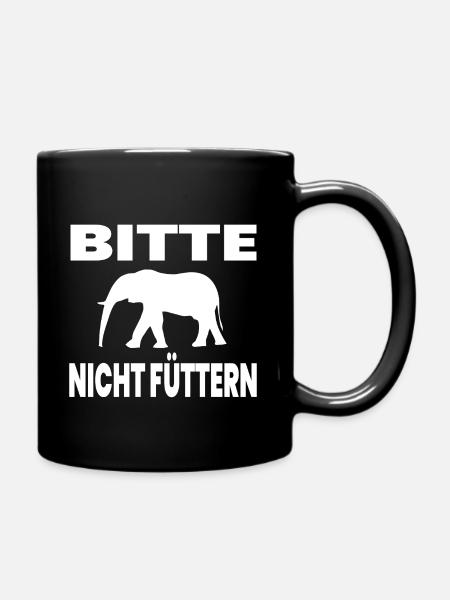 Elefant - Tasse einfarbig - Schwarz