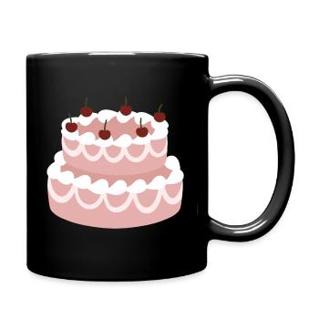 Cherry Pink Layer Cake - Full Colour Mug - black - Right
