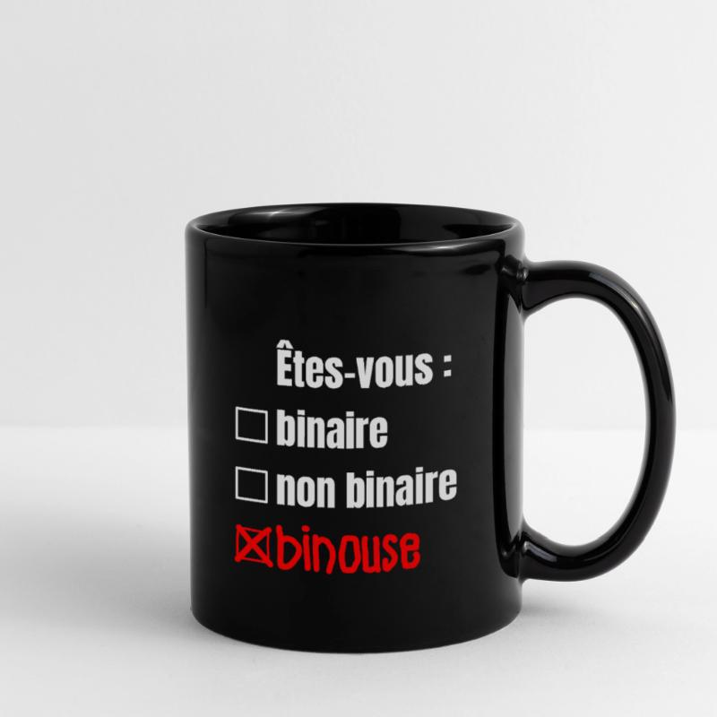 ARE YOU BINARY, NON-BINARY, BINOUSE! Full Colour Mug