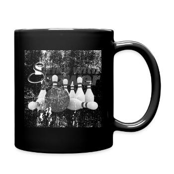 Power Strike Bowling Grunge - Tasse einfarbig - Schwarz - Rechts