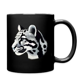 Clouded leopard - Full Colour Mug - black - Right