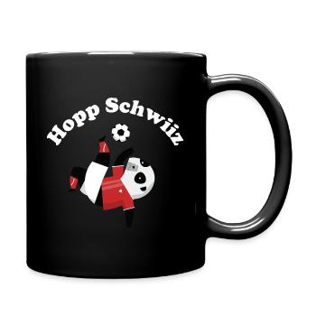 Hopp Schwiiz Football Panda - Full Colour Mug - black - Right