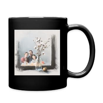 Family breakfast - Full Colour Mug - black - Right