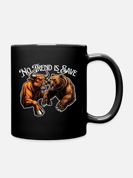 Kein Trend Ist Sicher - Tasse einfarbig - Schwarz
