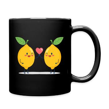 Amour câlin au citron vert - Mug uni - noir - Droite