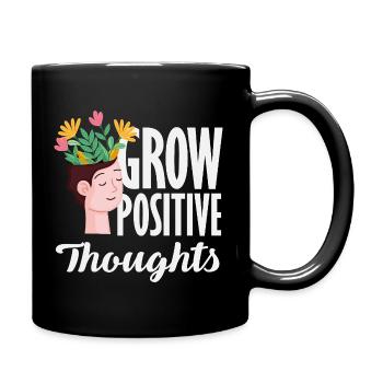 Plant Lovers Positive Plants Grow - Full Colour Mug - black - Right