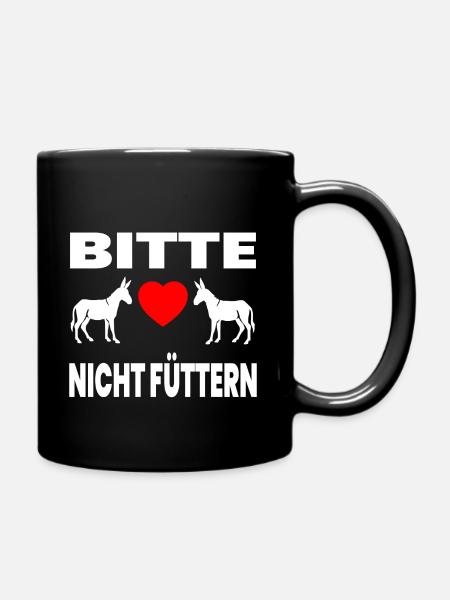 Esel - Tasse einfarbig - Schwarz