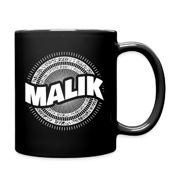Malik als Name - Tasse einfarbig - Schwarz - Rechts