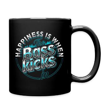 Music - Bass Kicks - Tasse einfarbig - Schwarz - Rechts