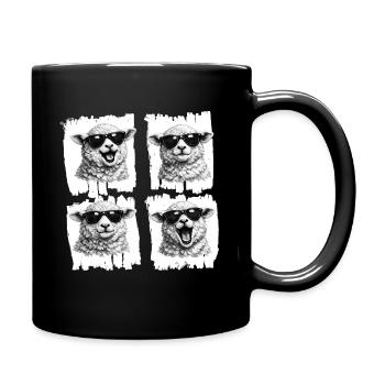 Quatuor de lunettes de soleil mouton - Mug uni - noir - Droite