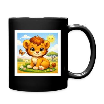 Sunny the Little Lion - Full Colour Mug - black - Right