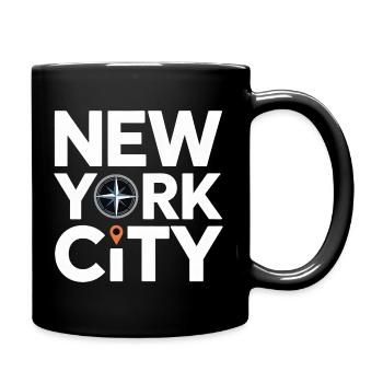 New York City USA Travel - Full Colour Mug - black - Right