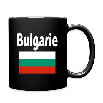 Bulgarische Flagge und fette Typografie - Tasse einfarbig - Schwarz - Rechts