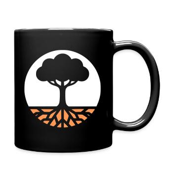Baum des Lebens Wurzeln - Tasse einfarbig - Schwarz - Rechts