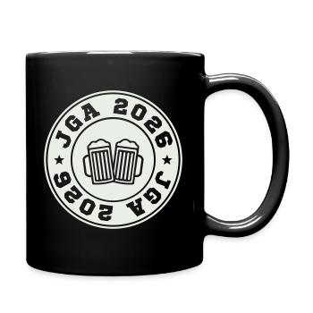 Badge de chope de bière pour la fête de garçon 2026 - Mug uni - noir - Droite