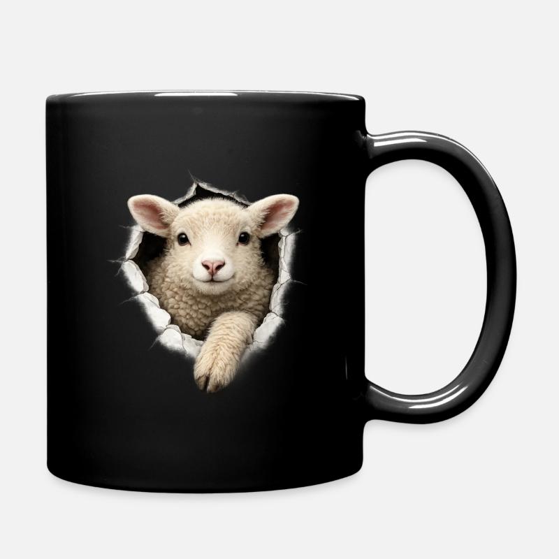 Lamm aus dem Loch  - Tasse einfarbig - Schwarz