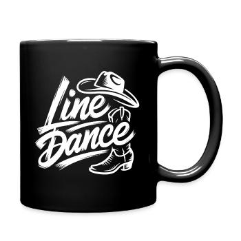 Line Dance – Country Western Tanz - Tasse einfarbig - Schwarz - Rechts