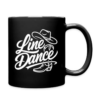 Line Dance – Country Western Tanz - Tasse einfarbig - Schwarz - Rechts