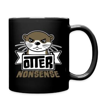 Otter Nonsense Lustig Wortspiel Otter Liebe Spruch - Tasse einfarbig - Schwarz - Rechts