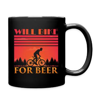 Cycliste Bière Dit Tournée à vélo Buveur de bière - Mug uni - noir - Droite