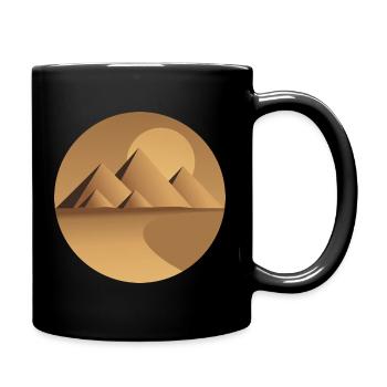 Cercle des pyramides solaires du désert - Mug uni - noir - Droite