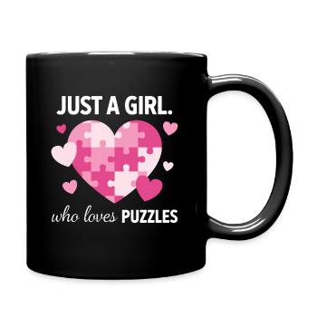 Juste une fille qui adore les énigmes - Mug uni - noir - Droite