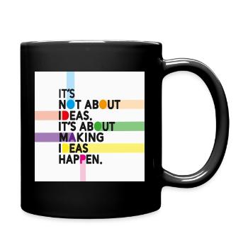 Fais concrétiser les idées – Slogan motivant créatif - Mug uni - noir - Droite