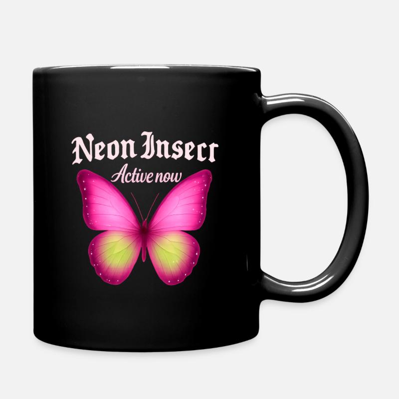 Neon Schmetterling Aktiv Jetzt Fans Geschenkidee - Tasse einfarbig - Schwarz