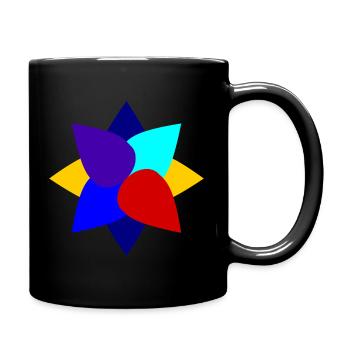 DESIGN. ART. DAD. MAMMA. MODERN. GEEK. VINTAGE. - Full Colour Mug - black - Right