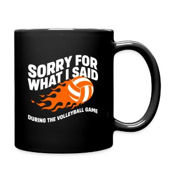Beachvolleyball Quote Volleyball - Full Colour Mug - black - Right