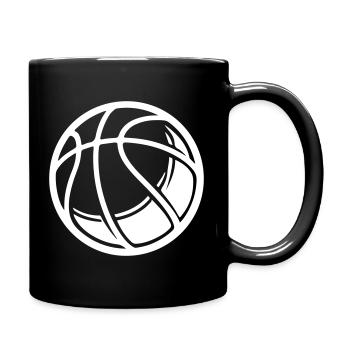 Basketball Ball - Tasse einfarbig - Schwarz - Rechts