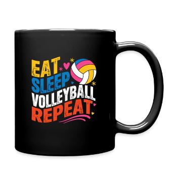 Diction du volley-ball Beachvolleyball - Mug uni - noir - Droite