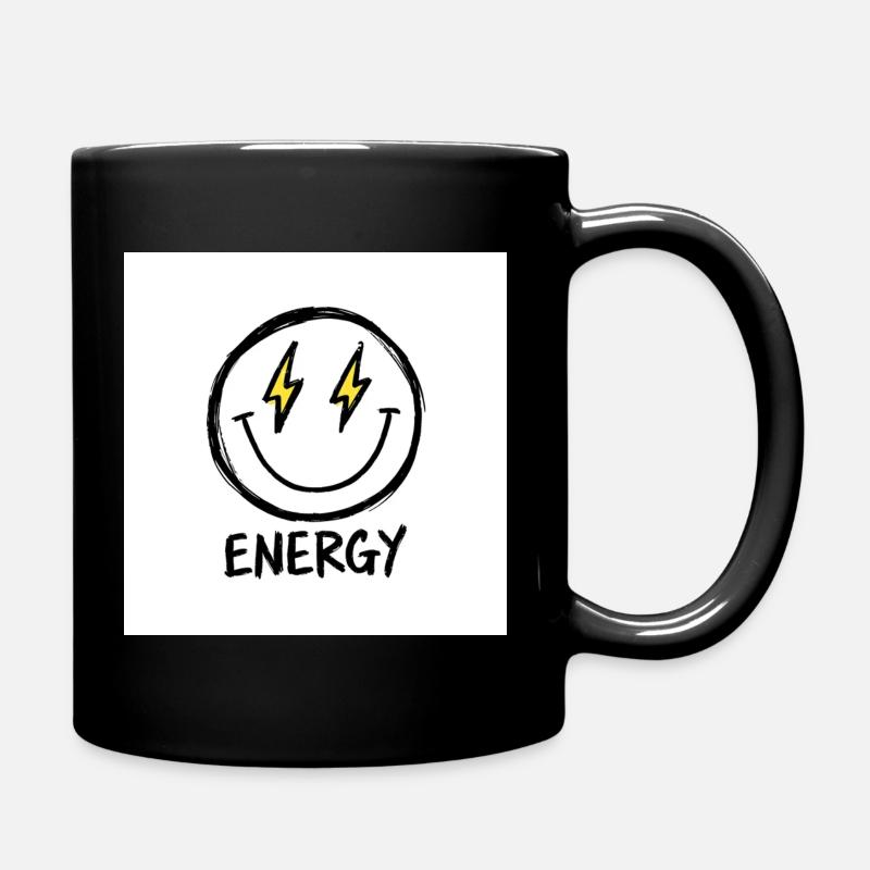 T-shirt Énergie Lightning Smile - Mug uni - noir