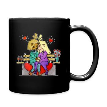 Rona und Ryan - der Valentinstag / - Tasse einfarbig - Schwarz - Rechts