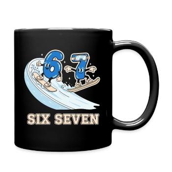 67 Six Seven Snowboardeurs Sports d’hiver - Mug uni - noir - Droite
