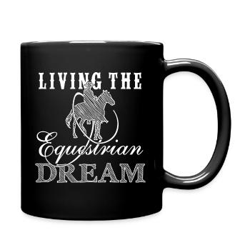 Living the equestrian dream - Western Edition - Tasse einfarbig - Schwarz - Rechts