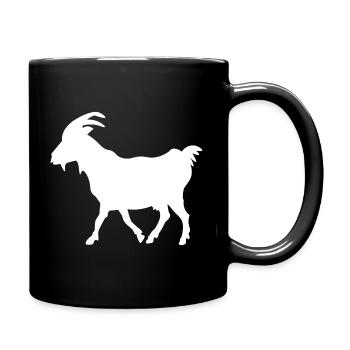 Goat white - Full Colour Mug - black - Right