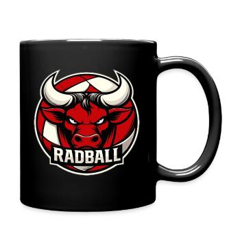 Radball, Cycleball, Hallenradsport - Tasse einfarbig - Schwarz - Rechts