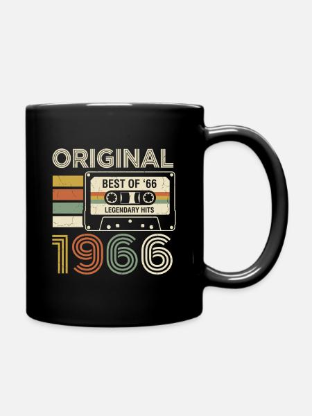 Original 1966 Jahrgang Vintage Retro Geburtstag - Tasse einfarbig - Schwarz