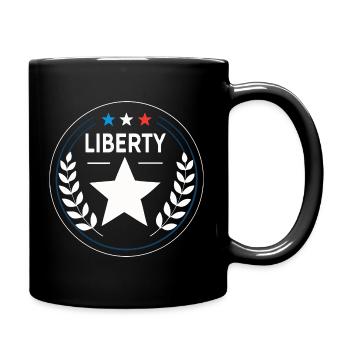 Star and Laurel Freedom Badge - Tasse einfarbig - Schwarz - Rechts